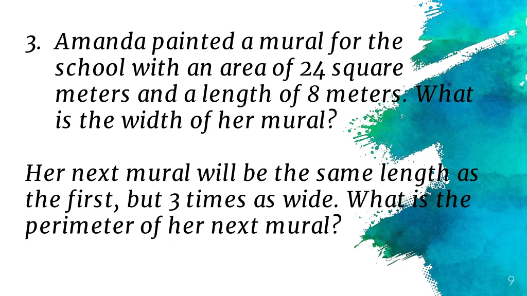 3 amanda painted a mural for the school with