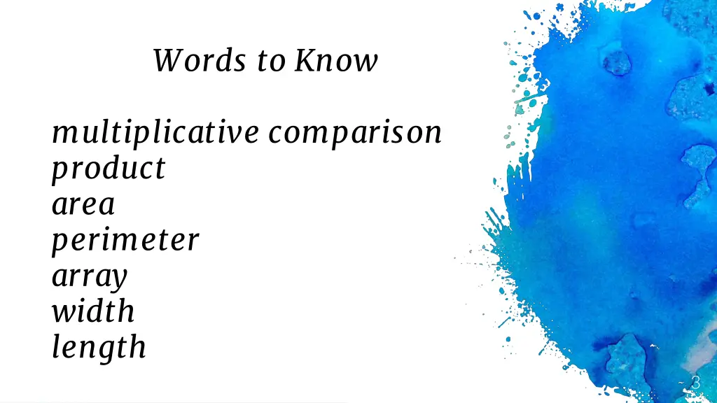words to know