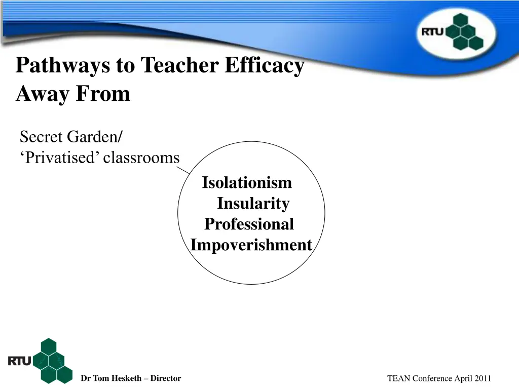 pathways to teacher efficacy away from 1