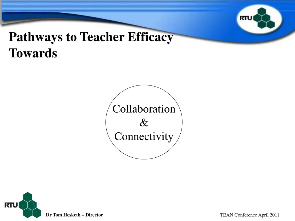 pathways to teacher efficacy towards