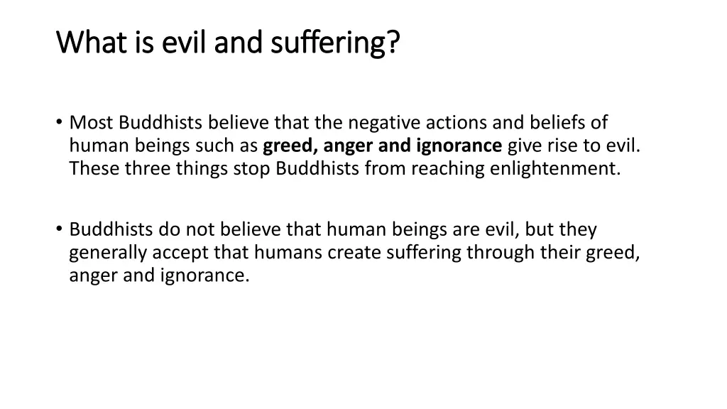 what is evil and suffering what is evil