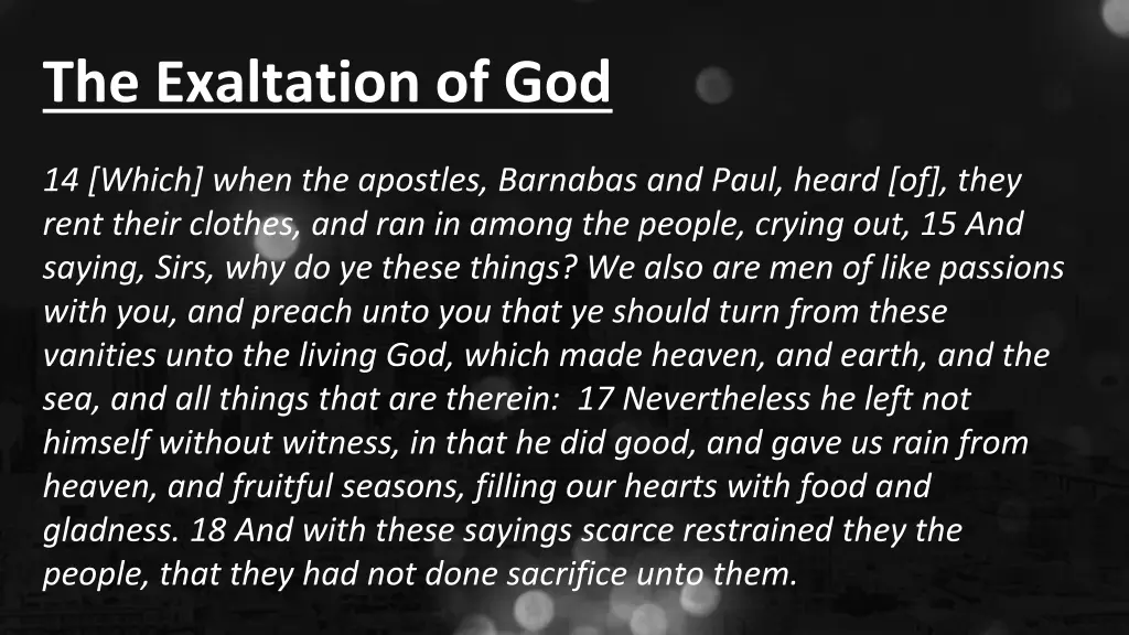 the exaltation of god 2