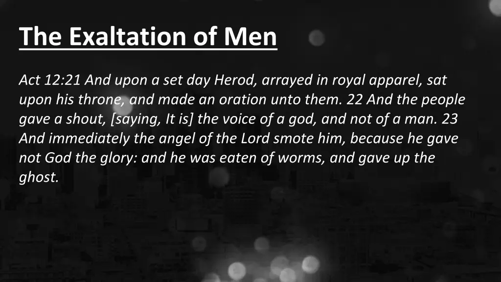 the exaltation of men 1