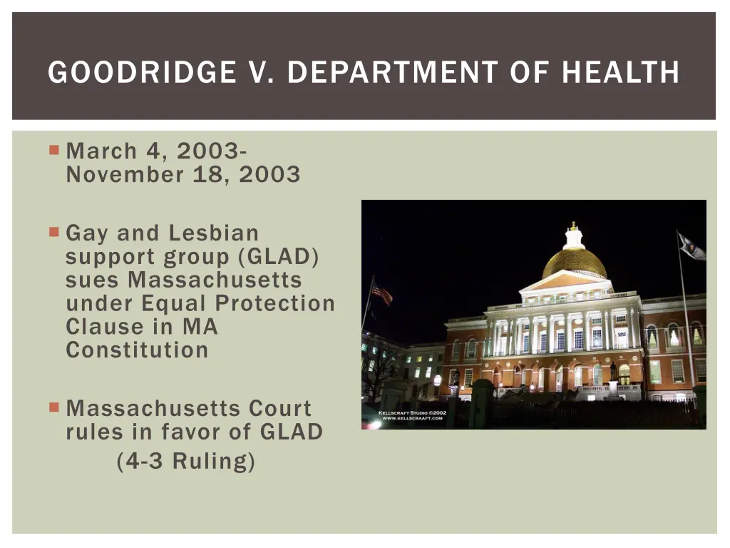 goodridge v department of health