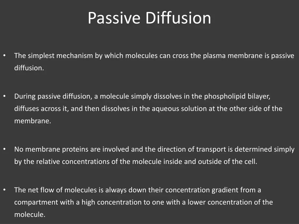 passive diffusion