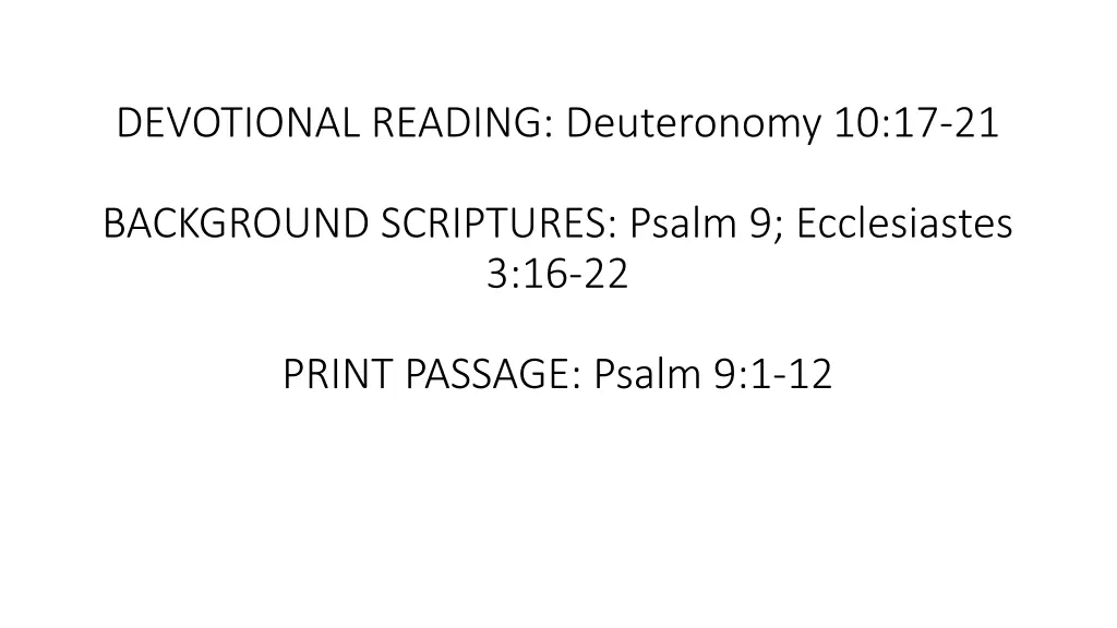devotional reading deuteronomy 10 17 21