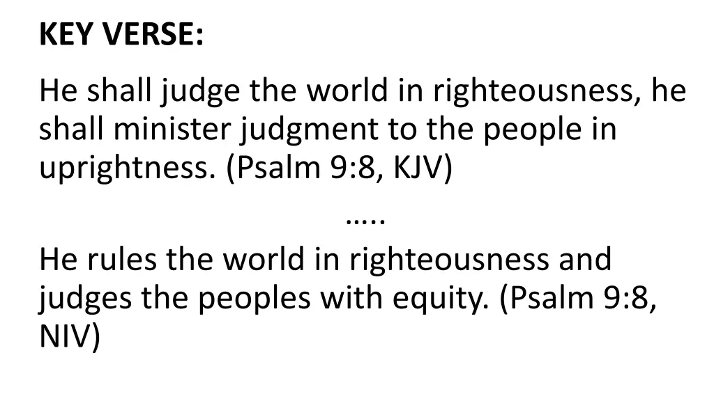 key verse