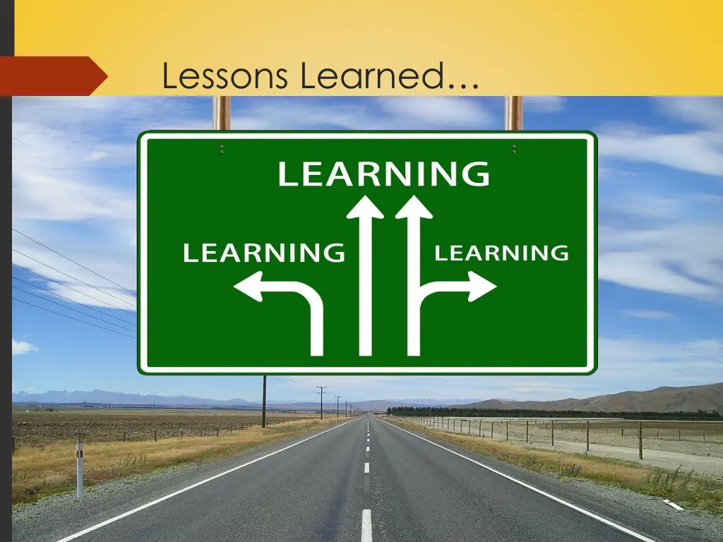 lessons learned