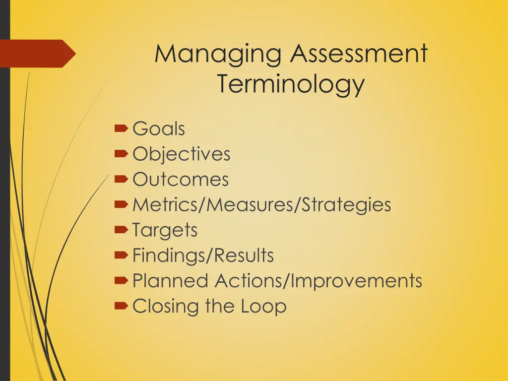 managing assessment terminology