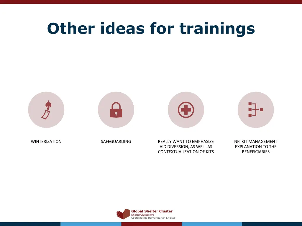 other ideas for trainings