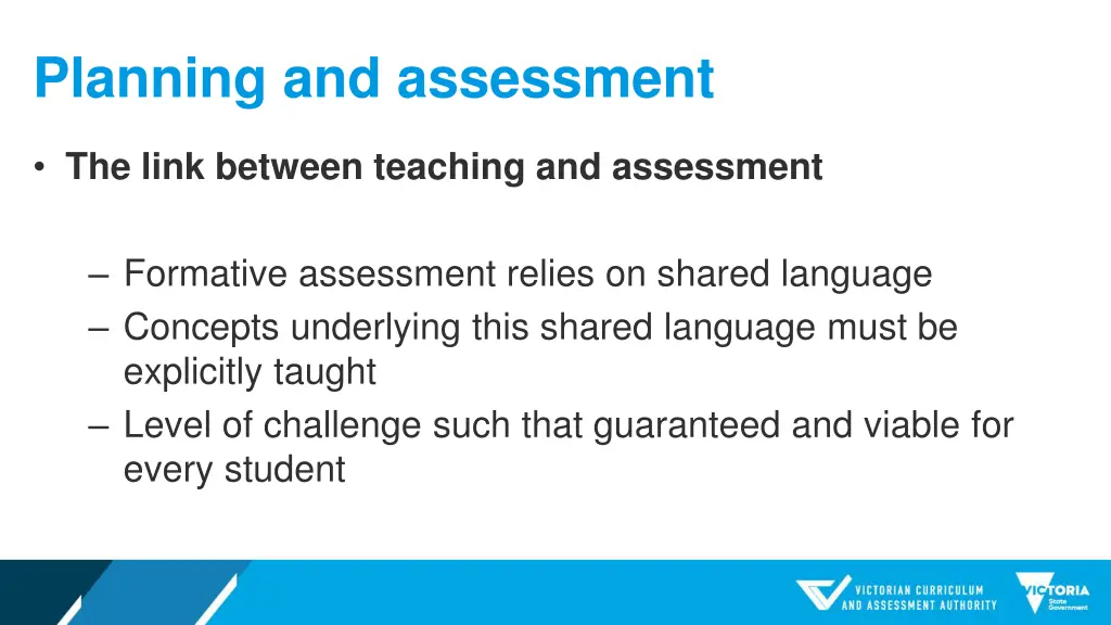 planning and assessment 1