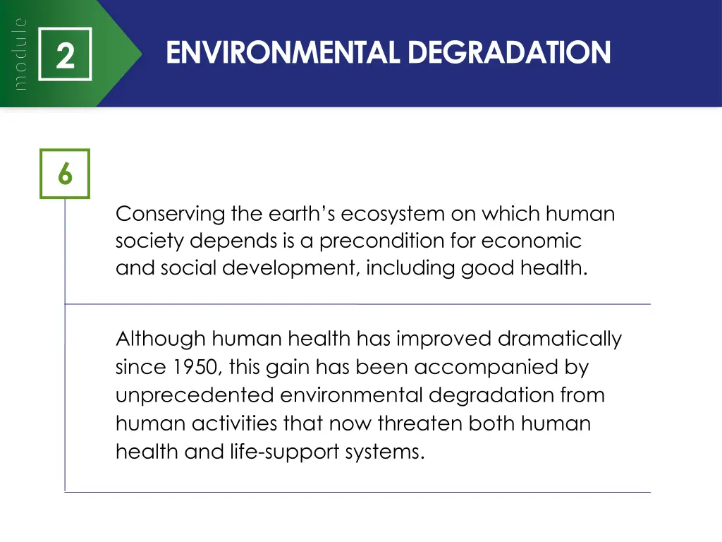 environmental degradation