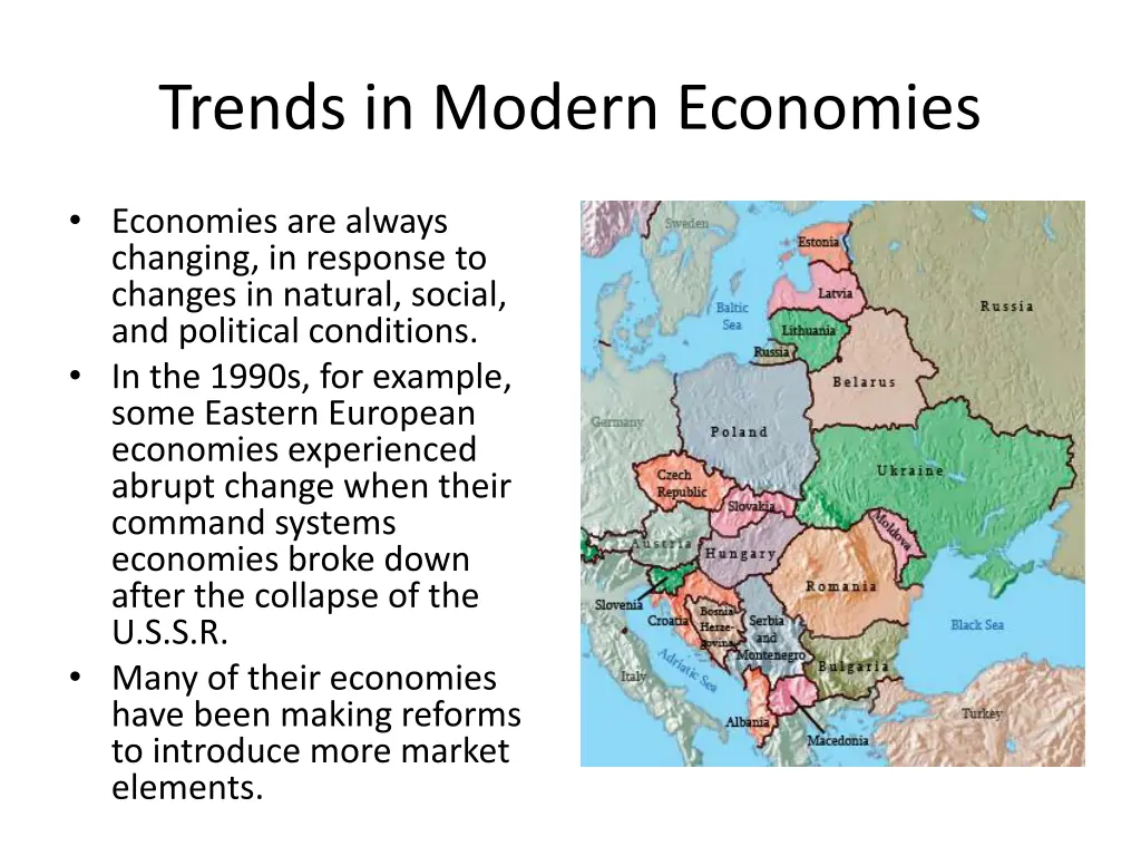 trends in modern economies