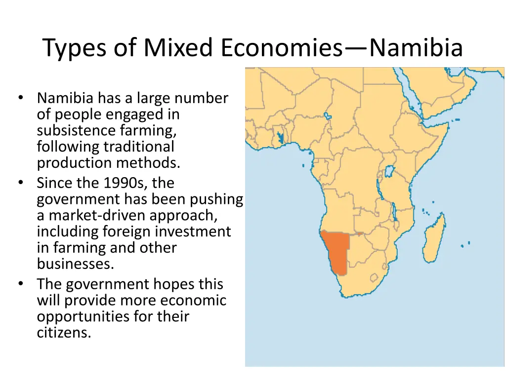 types of mixed economies namibia