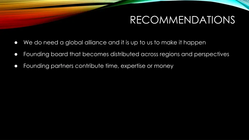 recommendations