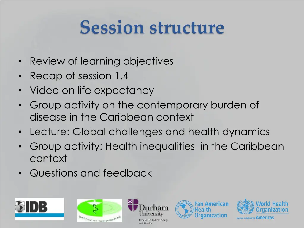 session structure