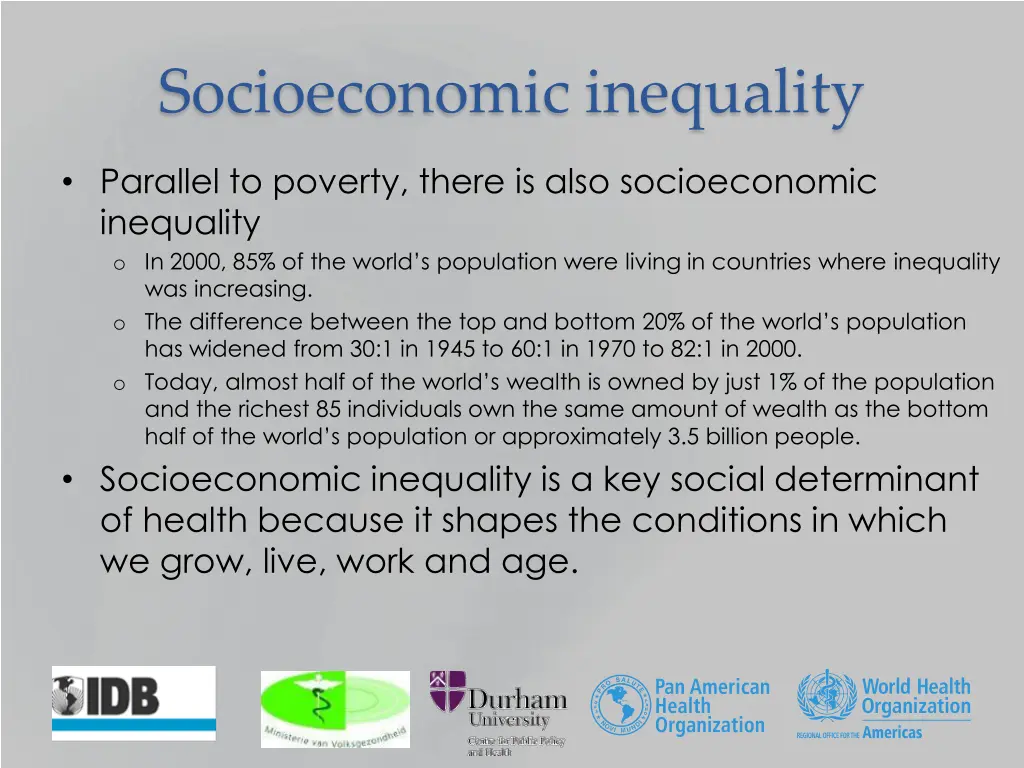 socioeconomic inequality