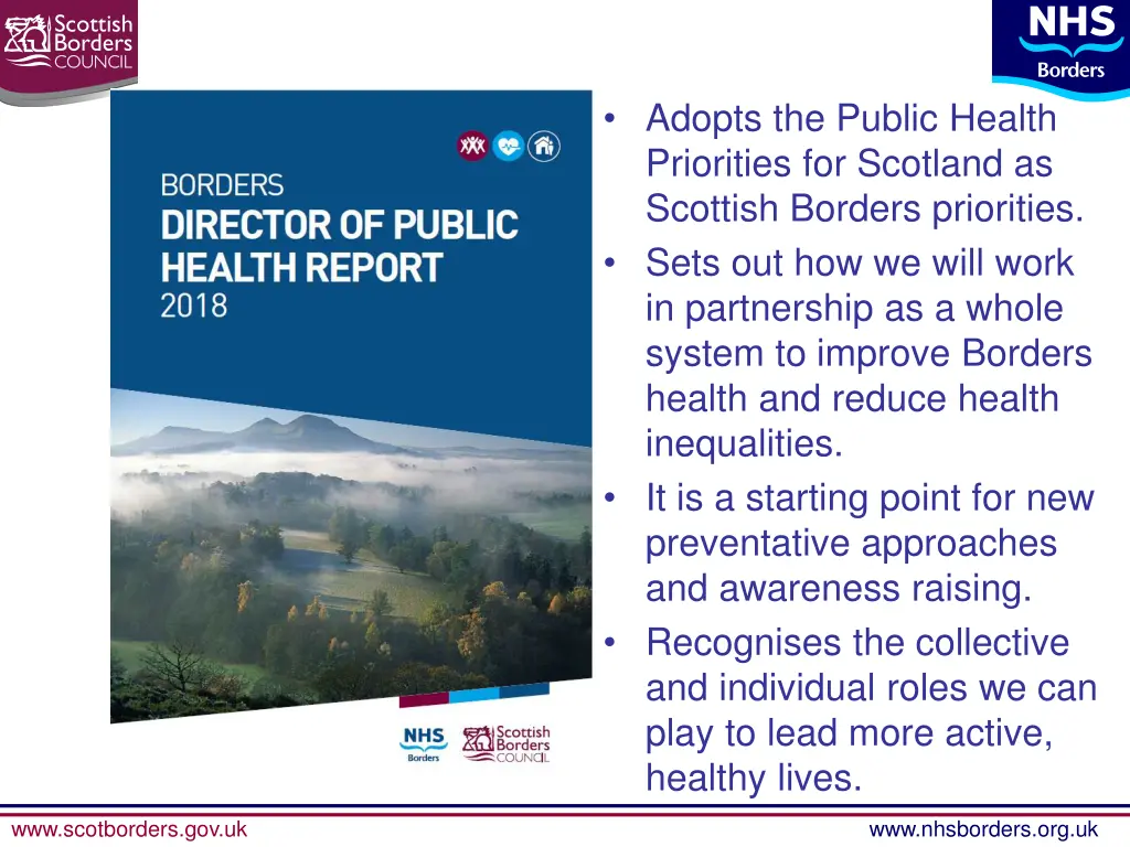 adopts the public health priorities for scotland