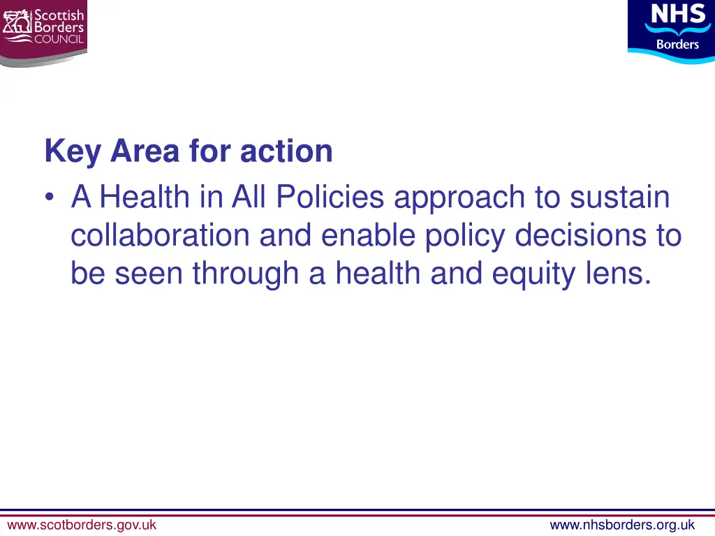 key area for action a health in all policies