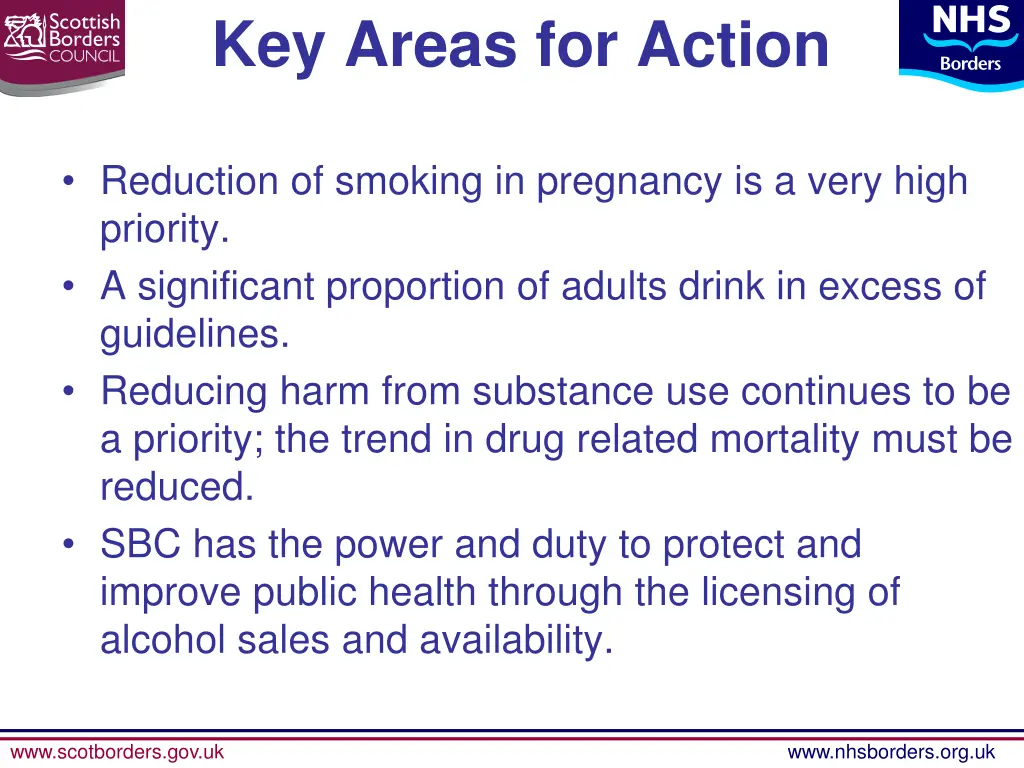 key areas for action 2