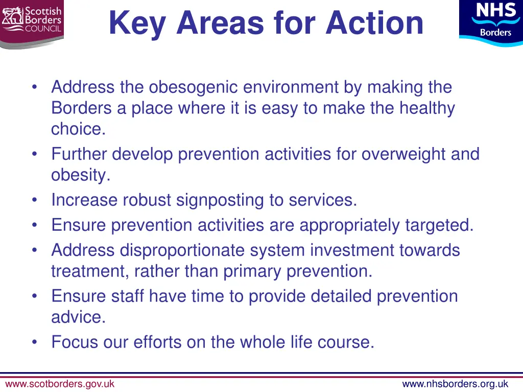 key areas for action 4
