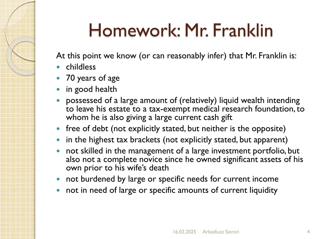 homework mr franklin 3
