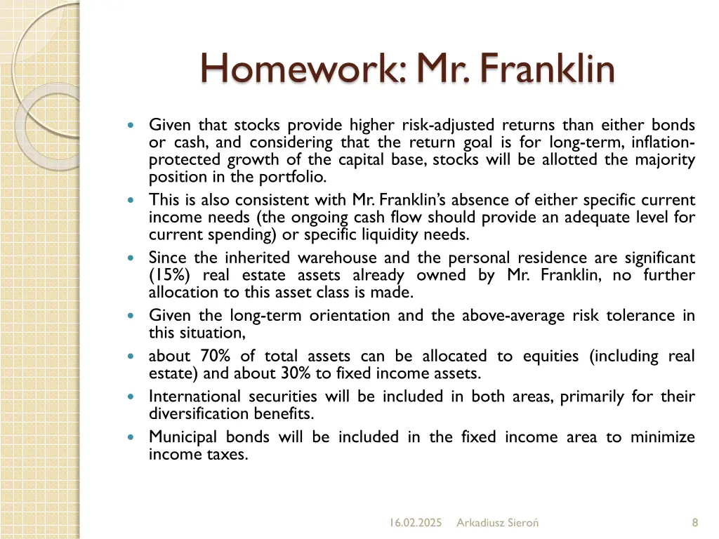 homework mr franklin 7