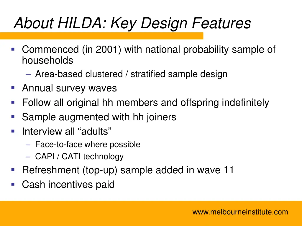 about hilda key design features