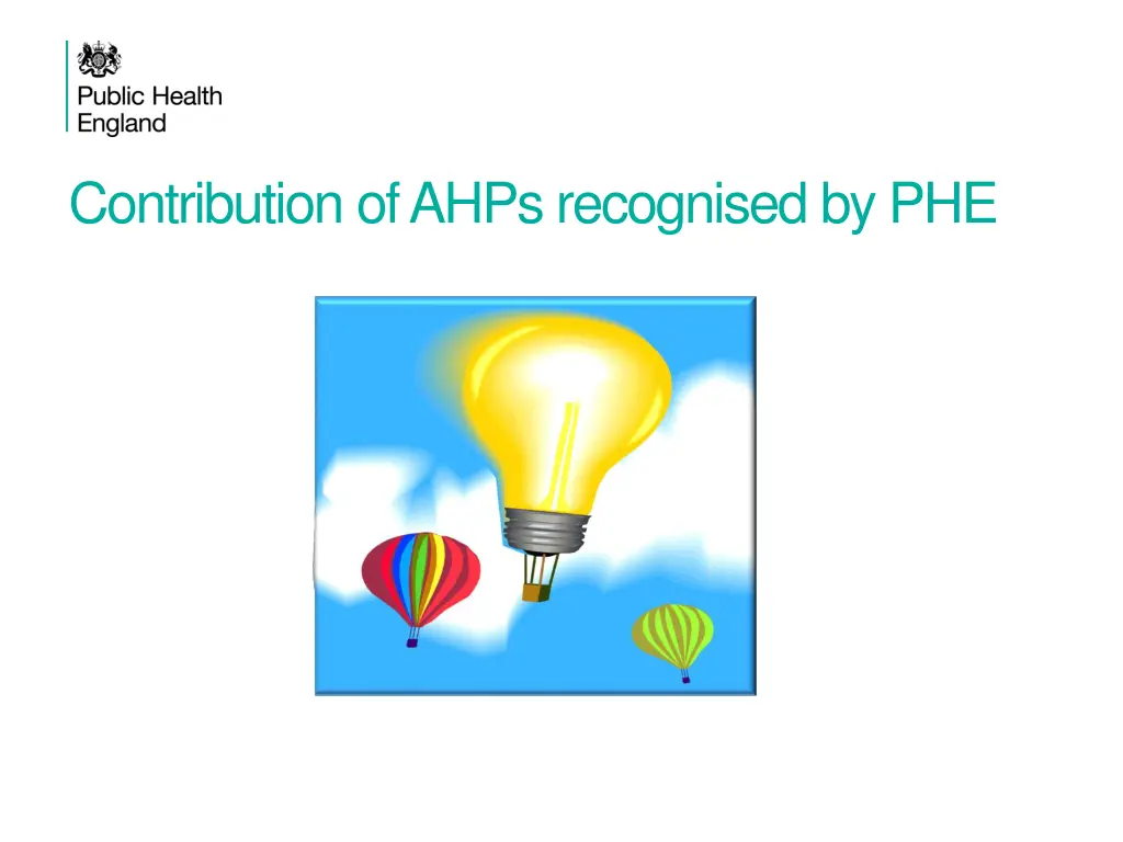 contribution of ahps recognised by phe