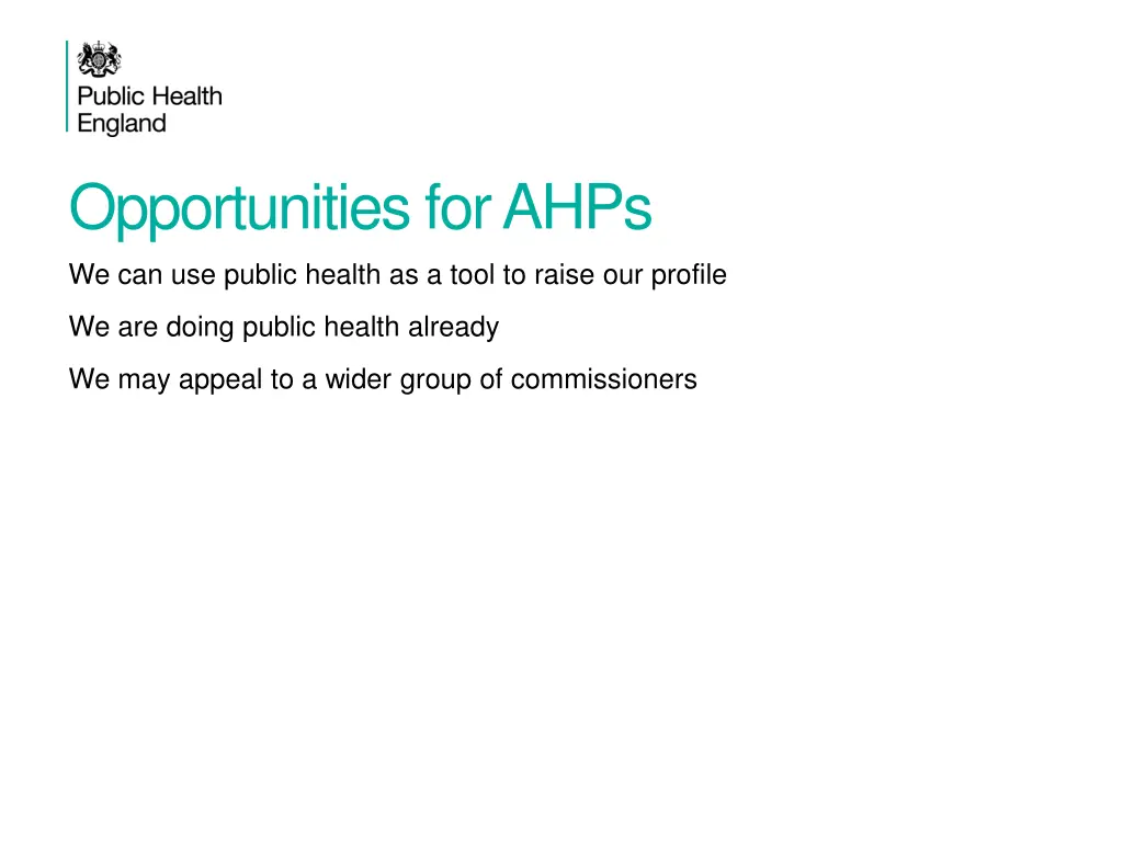 opportunities for ahps