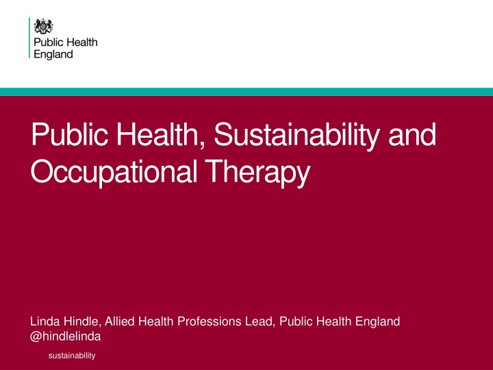 public health sustainability and occupational