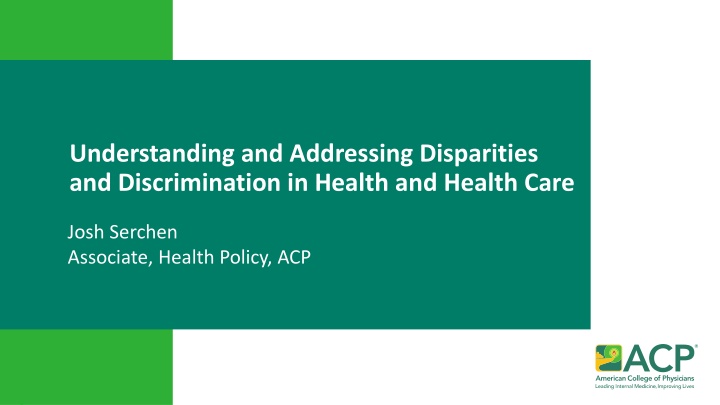 understanding and addressing disparities