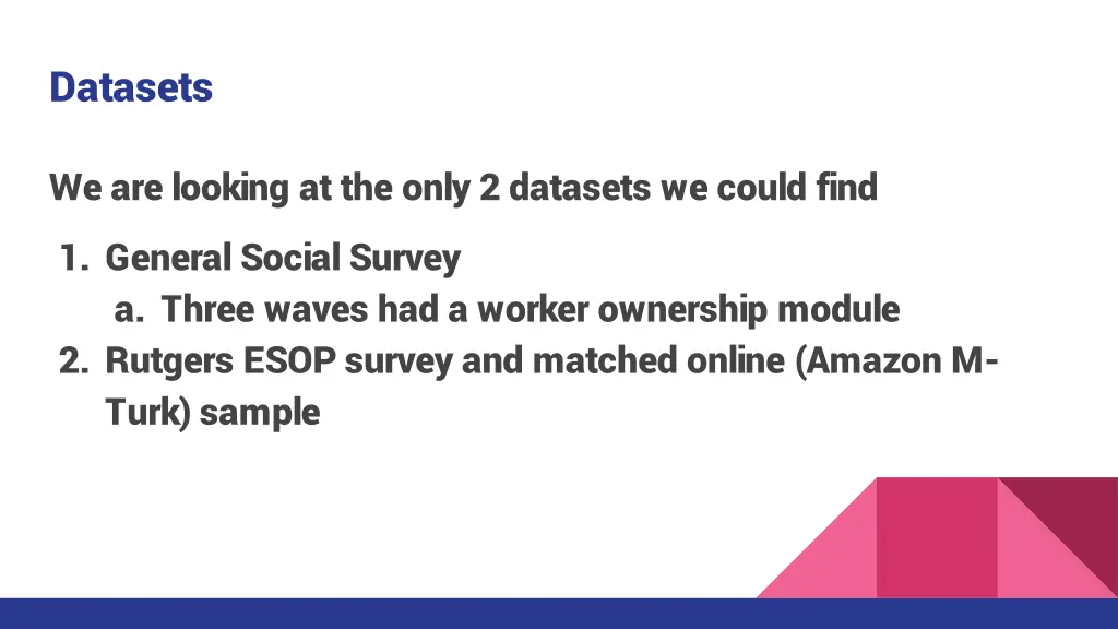 datasets