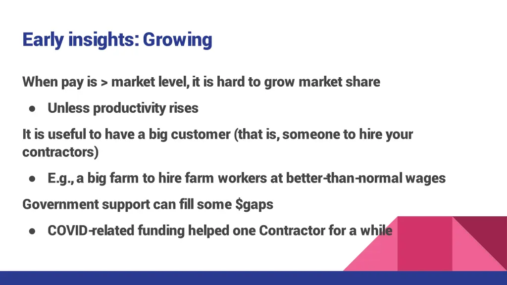 early insights growing