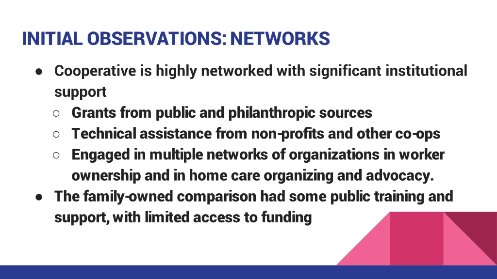 initial observations networks