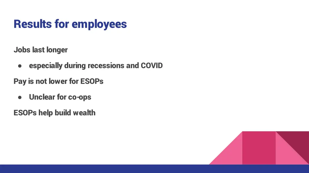 results for employees