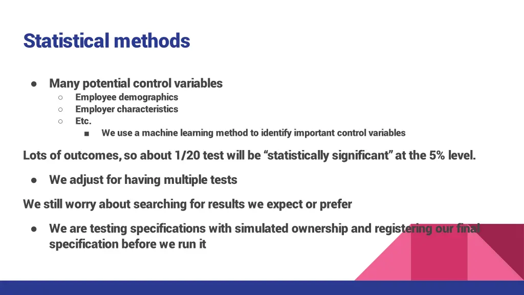 statistical methods