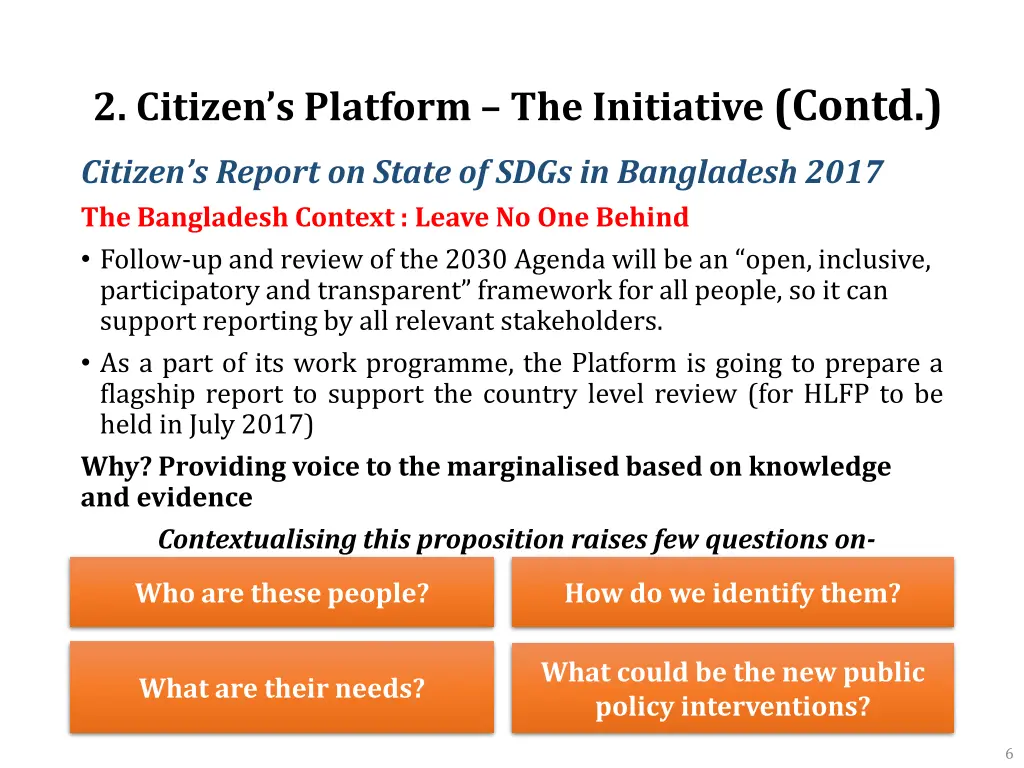 2 citizen s platform the initiative contd