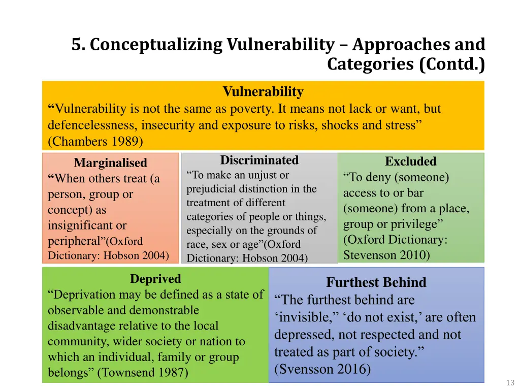 5 conceptualizing vulnerability approaches and 1