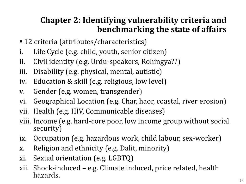 chapter 2 identifying vulnerability criteria