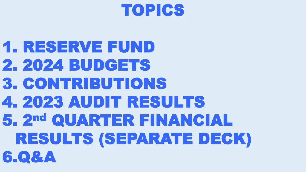 topics topics