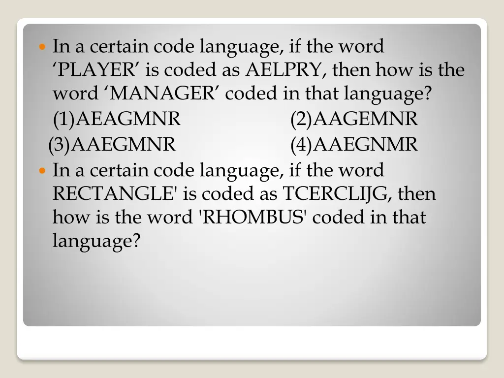 in a certain code language if the word player