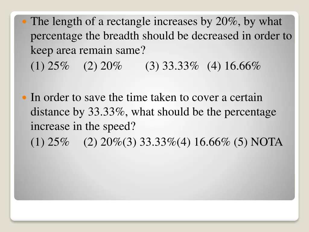 the length of a rectangle increases by 20 by what