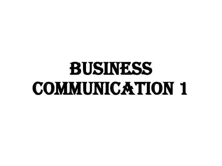 business business communication 1 communication 1