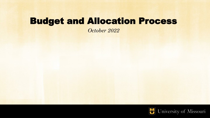 budget and allocation process budget