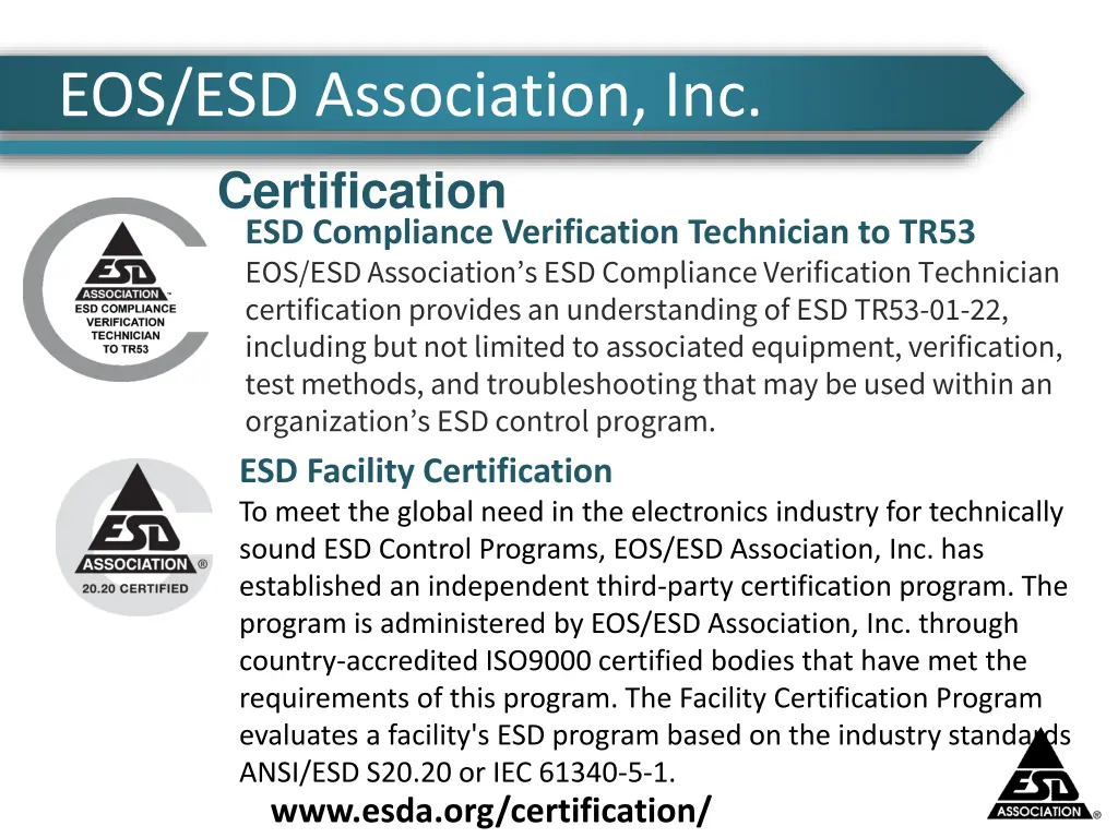 eos esd association inc 10