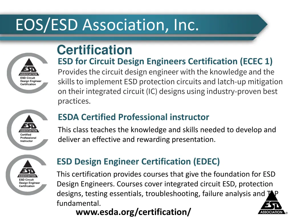 eos esd association inc 8
