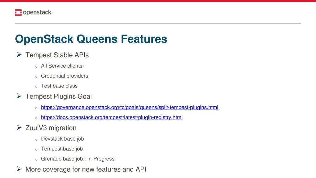 openstack queens features