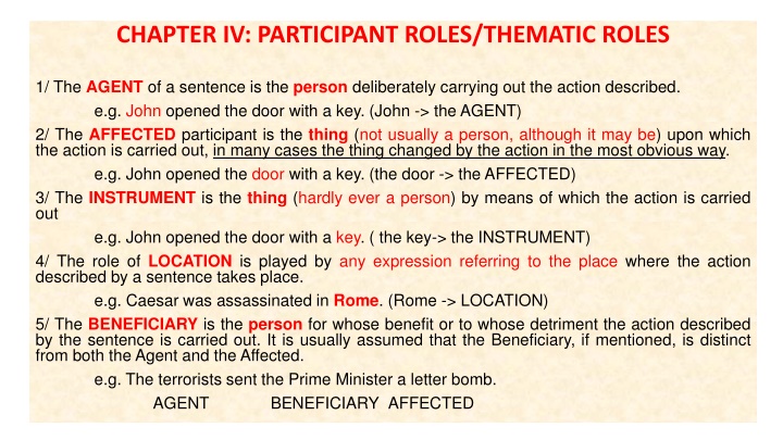 chapter iv participant roles thematic roles