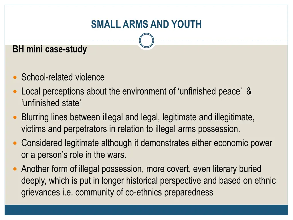 small arms and youth